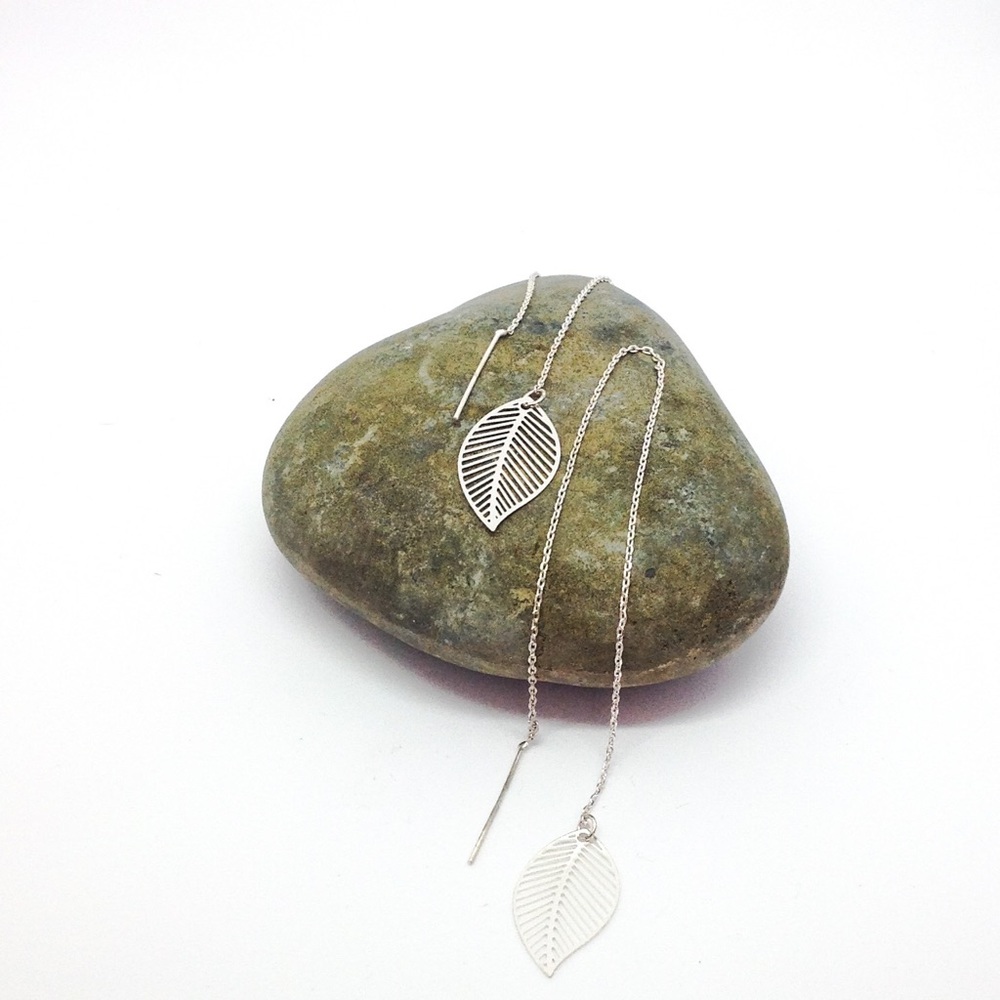 Leaf Filigree Pull-Through Earrings by Dragon Life